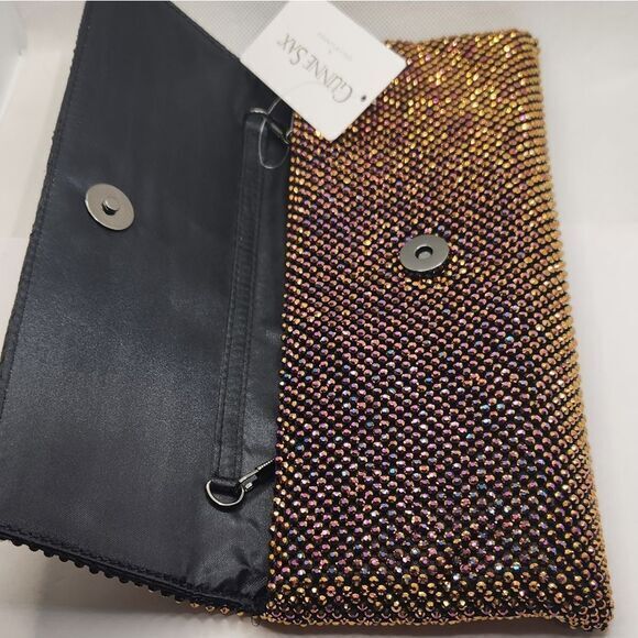 Gunne Sax by Jessica McClintock Helena Diamond Clutch Mesh‎ Evening Bag - Picture 7 of 15